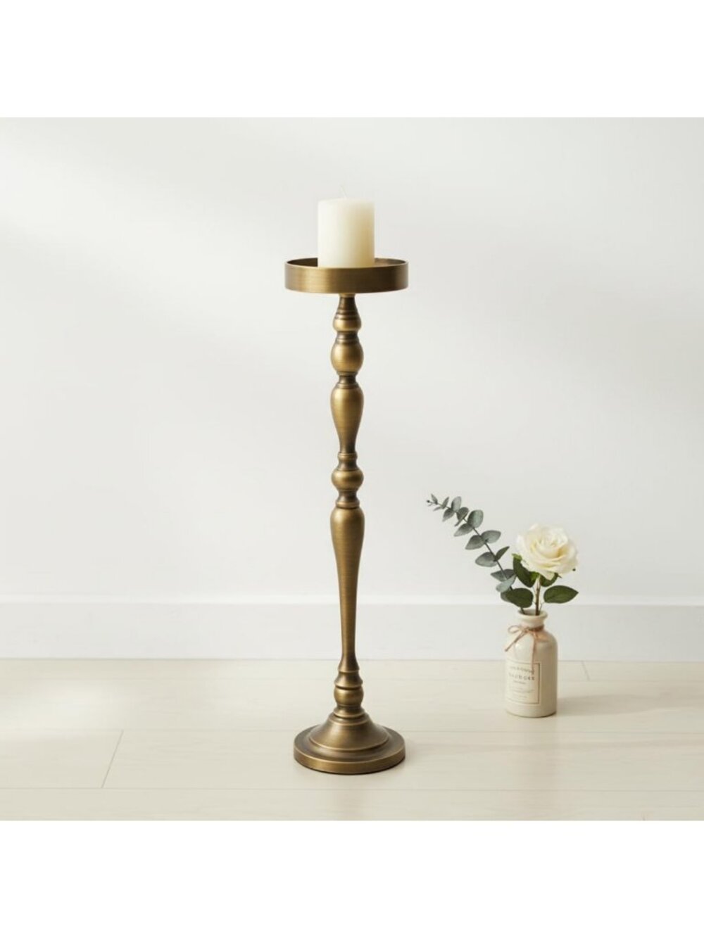 Elegant 26" Tall Metal Candle Holder for Pillars, Cups & Flower Pots - Home